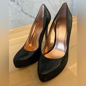 BCBGeneration Snake Embossed Heels